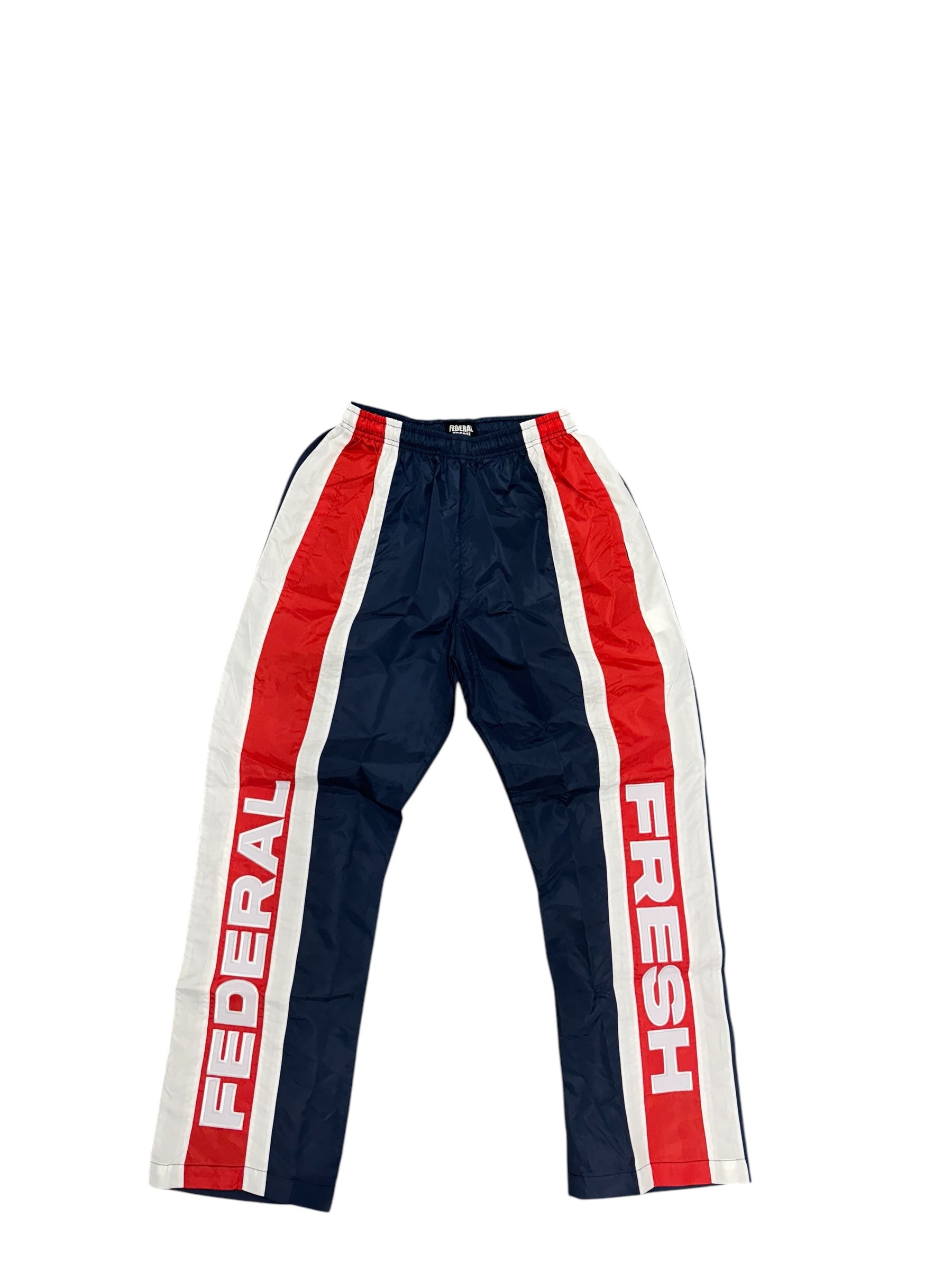 Red and Navy Blue  Windbreaker Pants