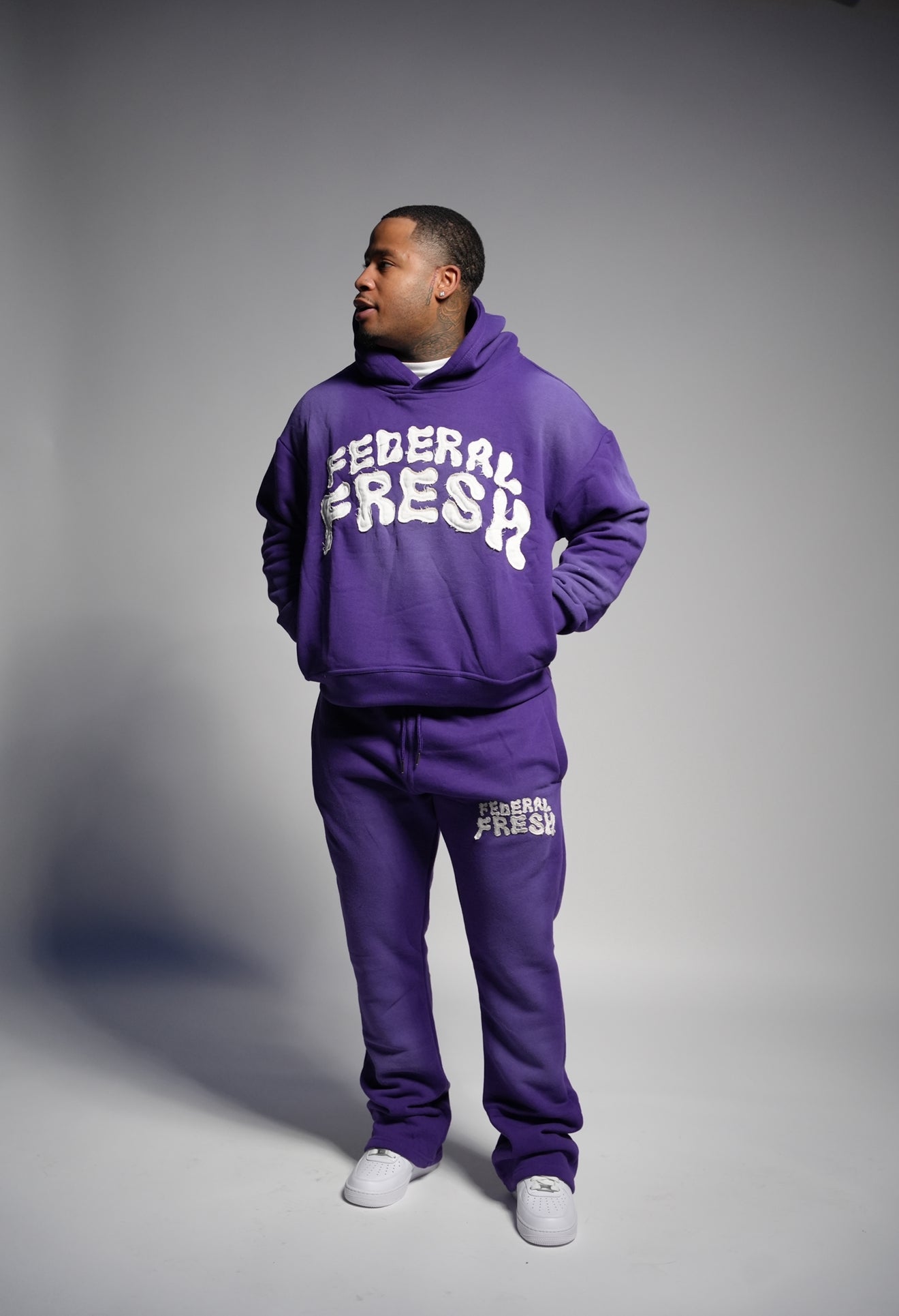 Purple Acid Wash Federal Fresh Hoodie