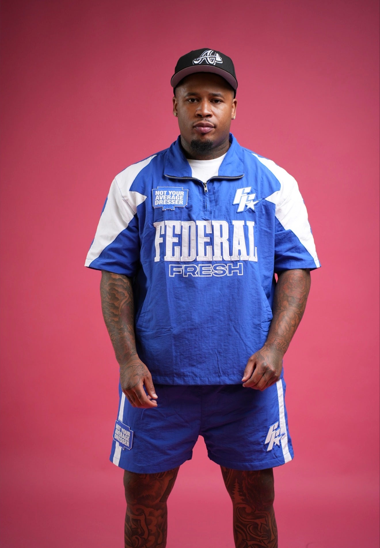 Royal Blue Federal Fresh Windbreaker Shorts