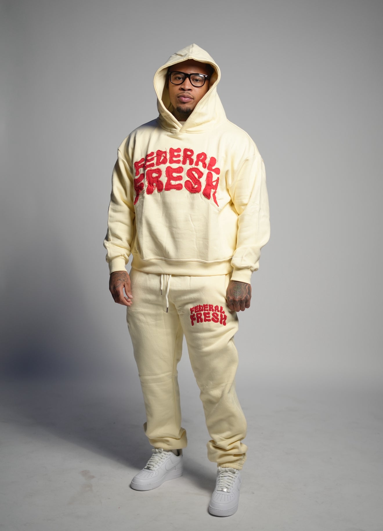 Cream and Red Federal Fresh Hoodie