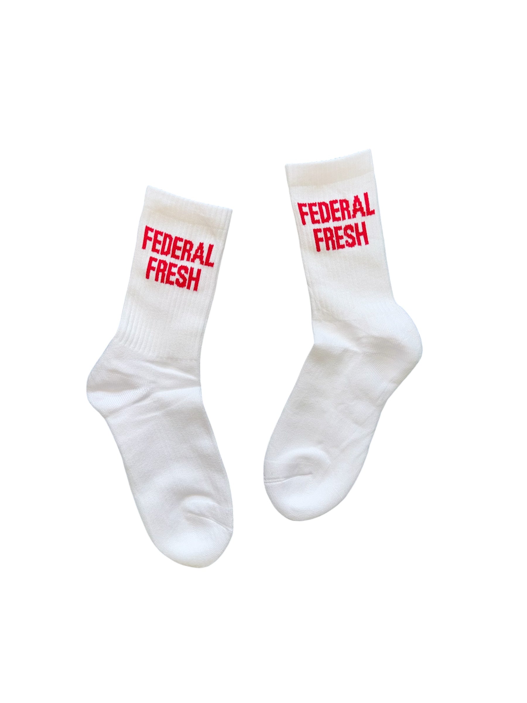 White and Red Federal Fresh Socks