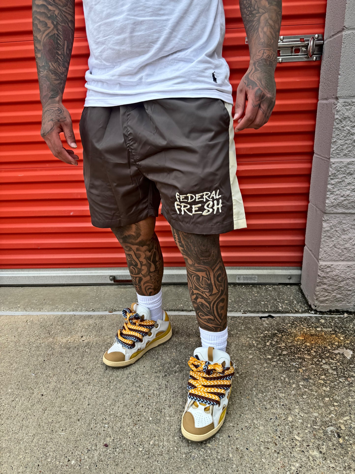 Brown and Creme Federal Fresh Shorts