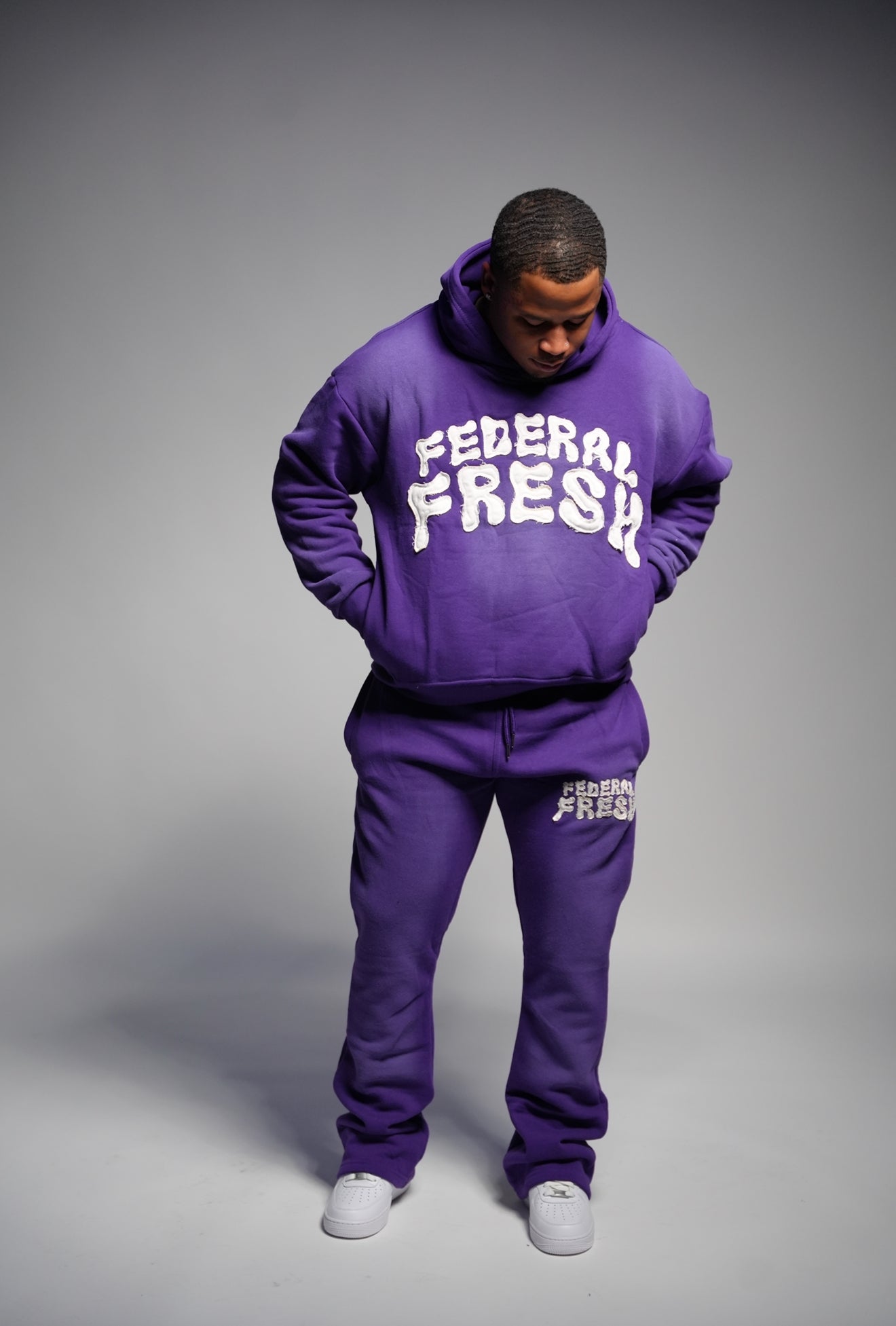 Purple Acid Wash Federal Fresh Hoodie