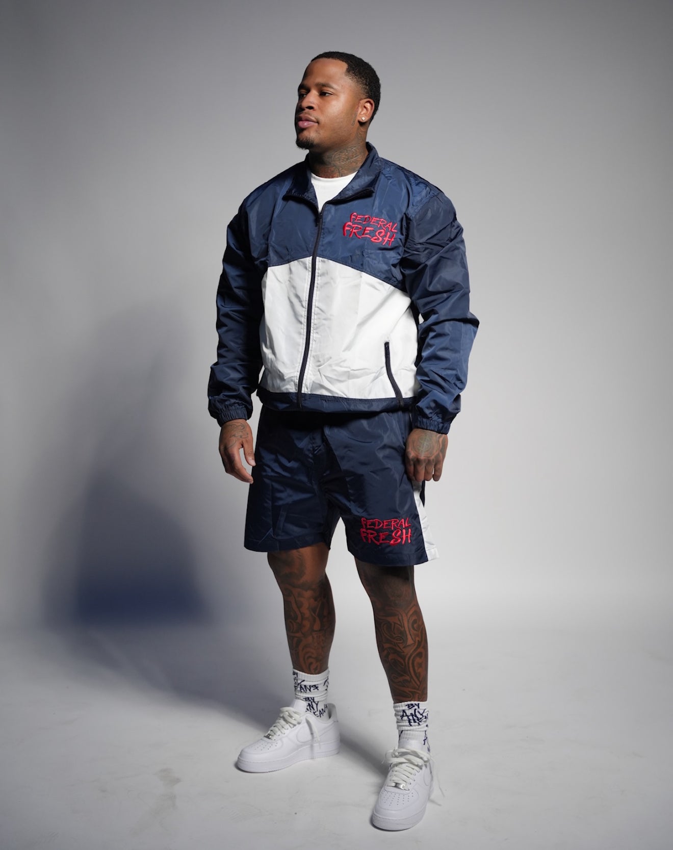 Navy Blue Federal Fresh Windbreaker Set