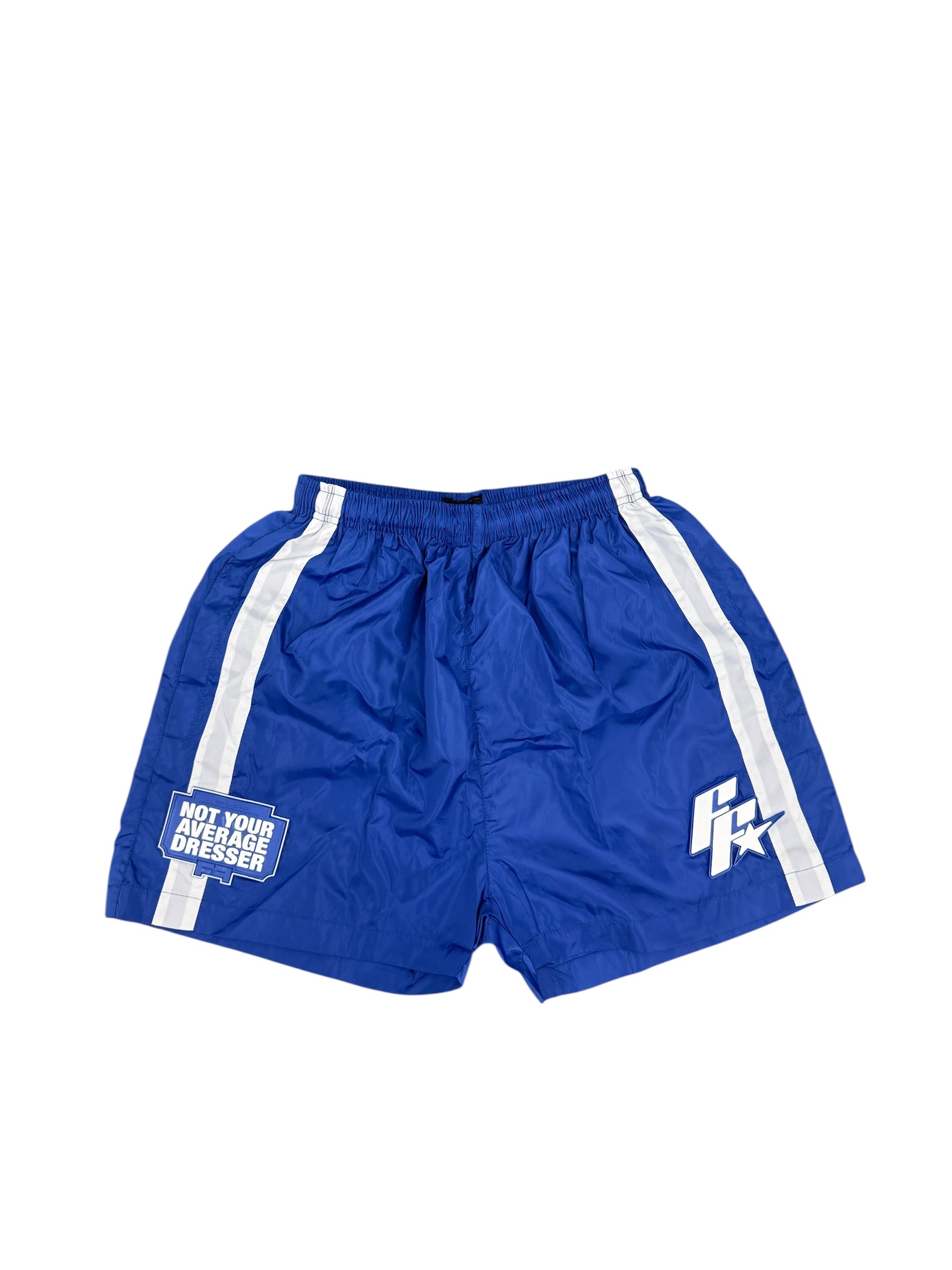 Royal Blue and White Federal Fresh Windbreaker Shorts