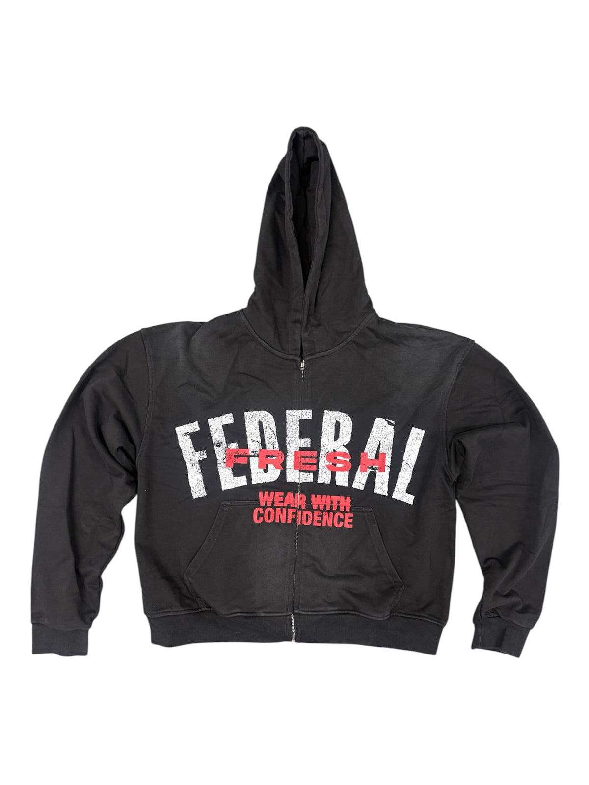 Black And Red Federal Fresh Zip Up Jacket
