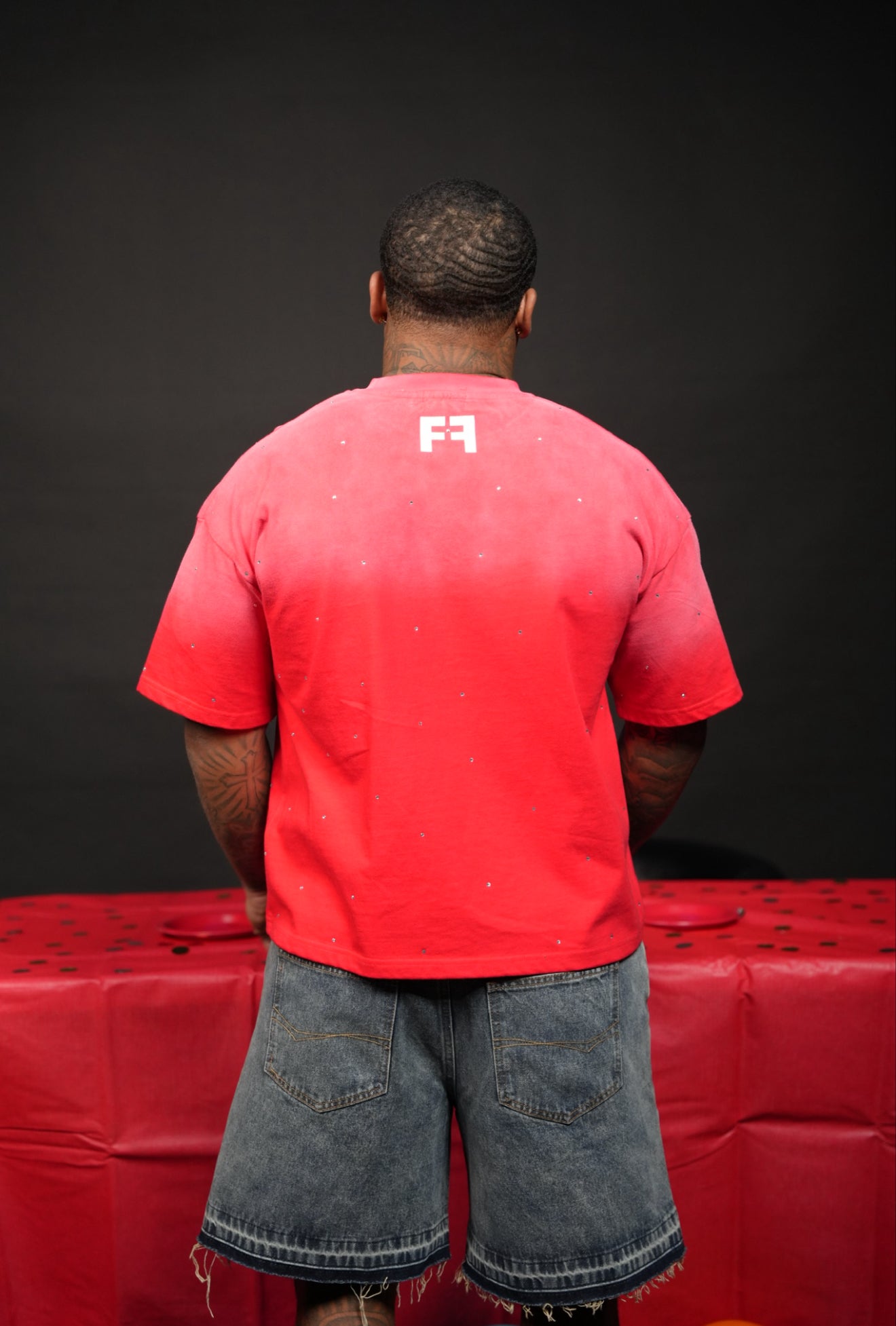 Red Acid Wash Federal Fresh T-shirt