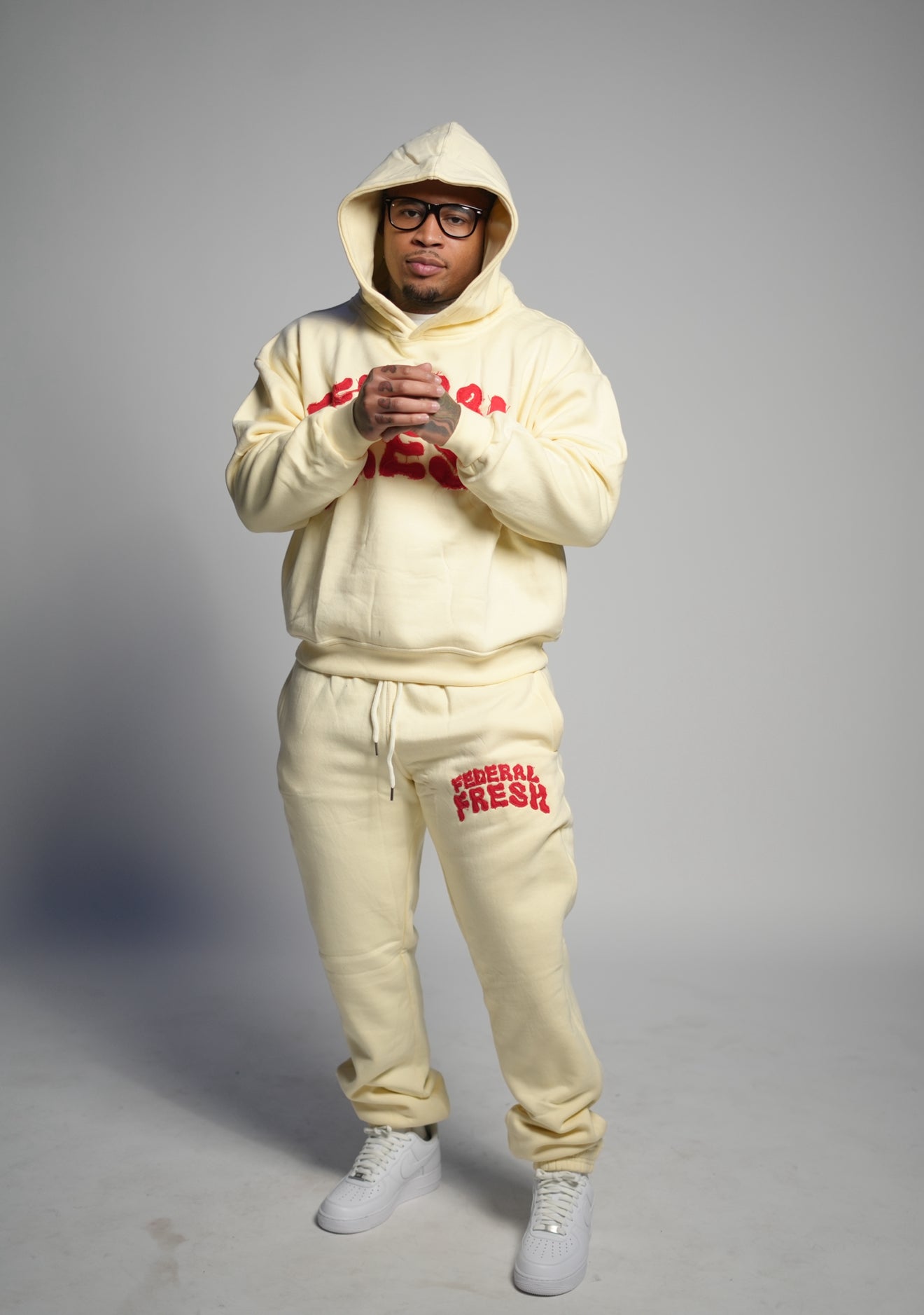 Cream and Red Federal Fresh Hoodie