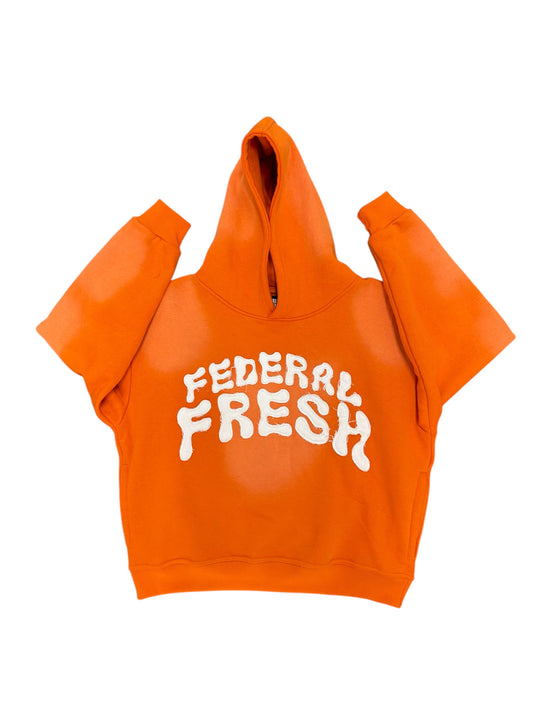 Orange Acid Wash Hoodie