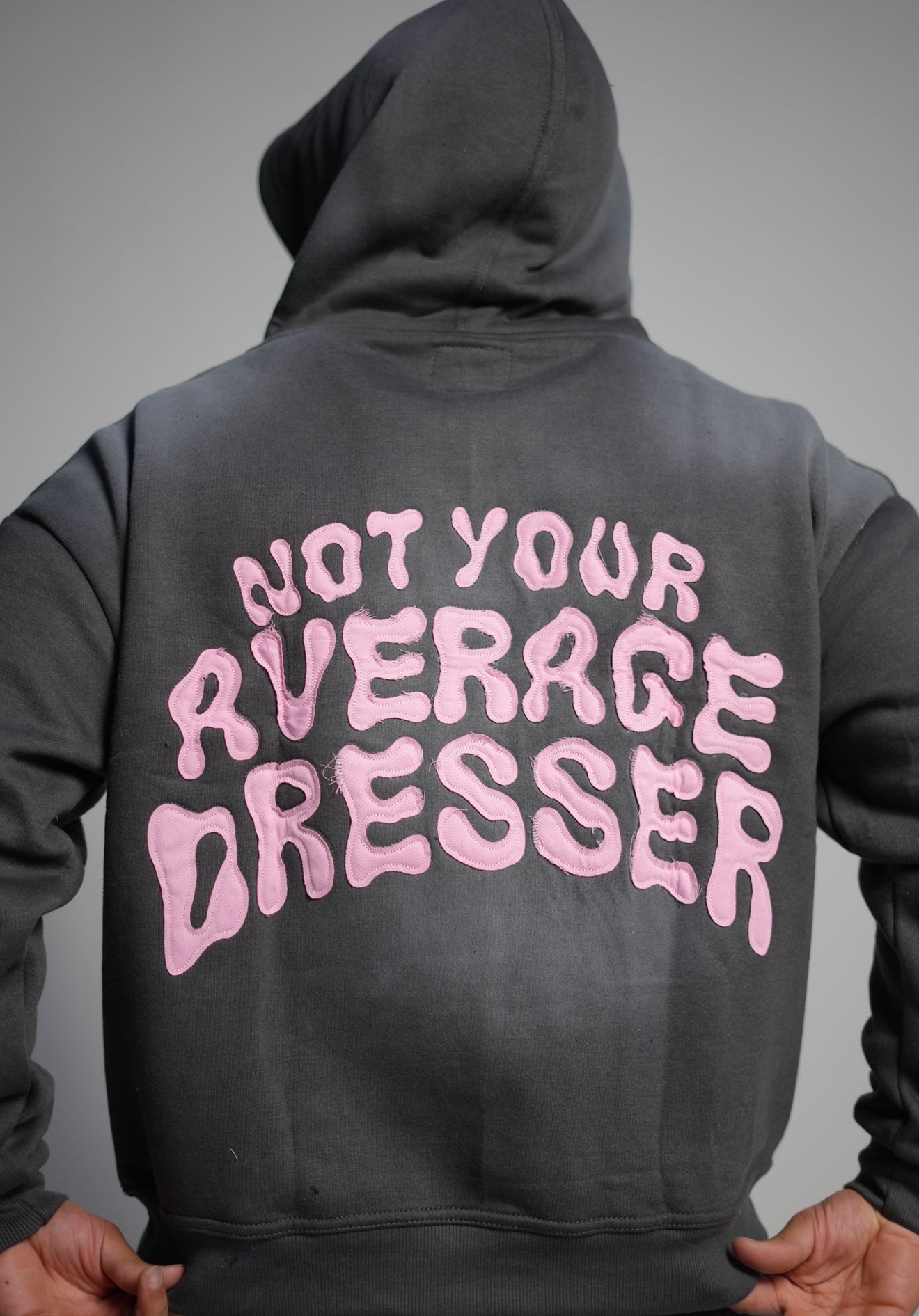 Acid Wash Grey and Pink Federal Fresh Hoodie