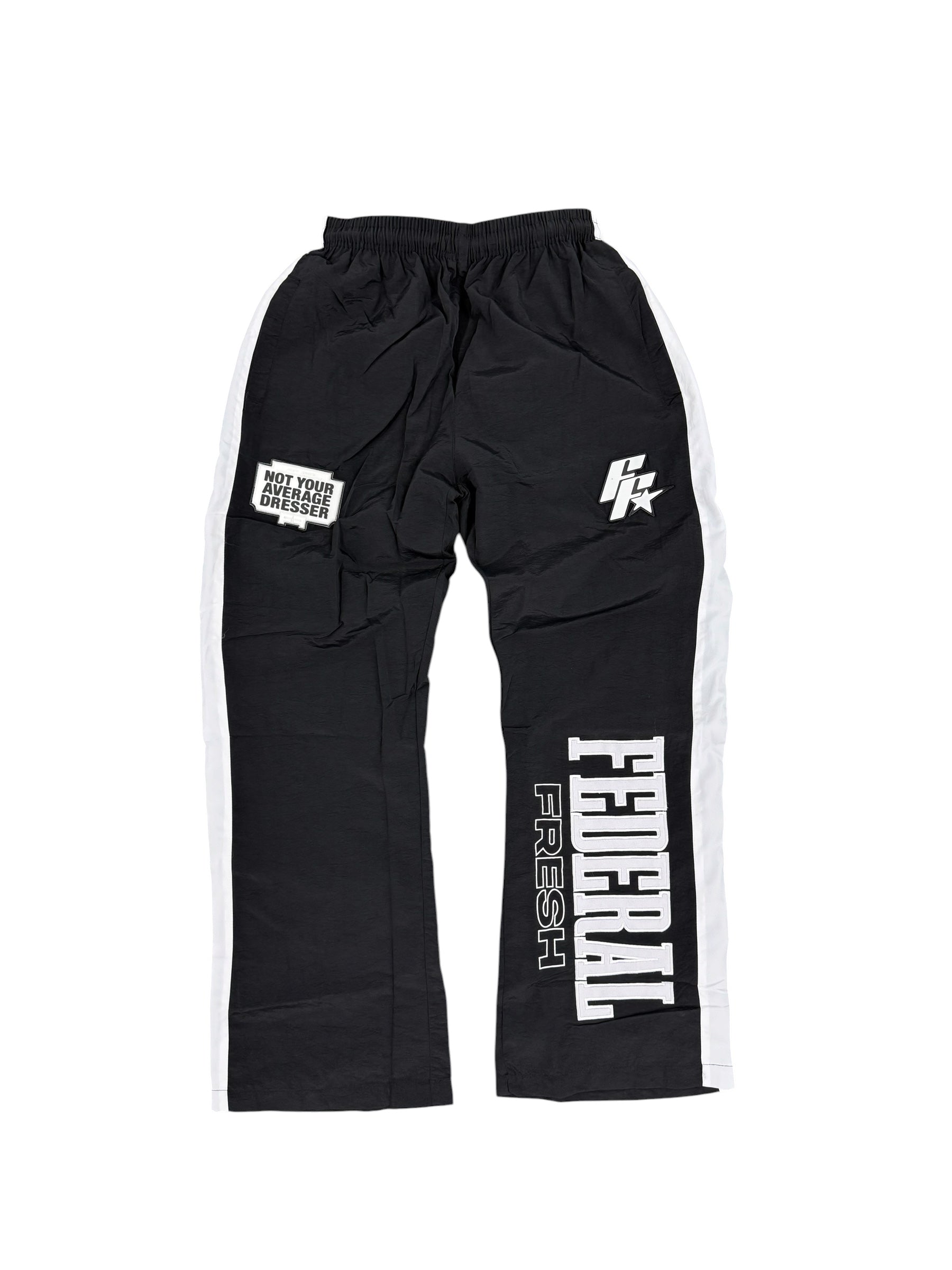Black and White Federal Fresh Windbreaker Pants