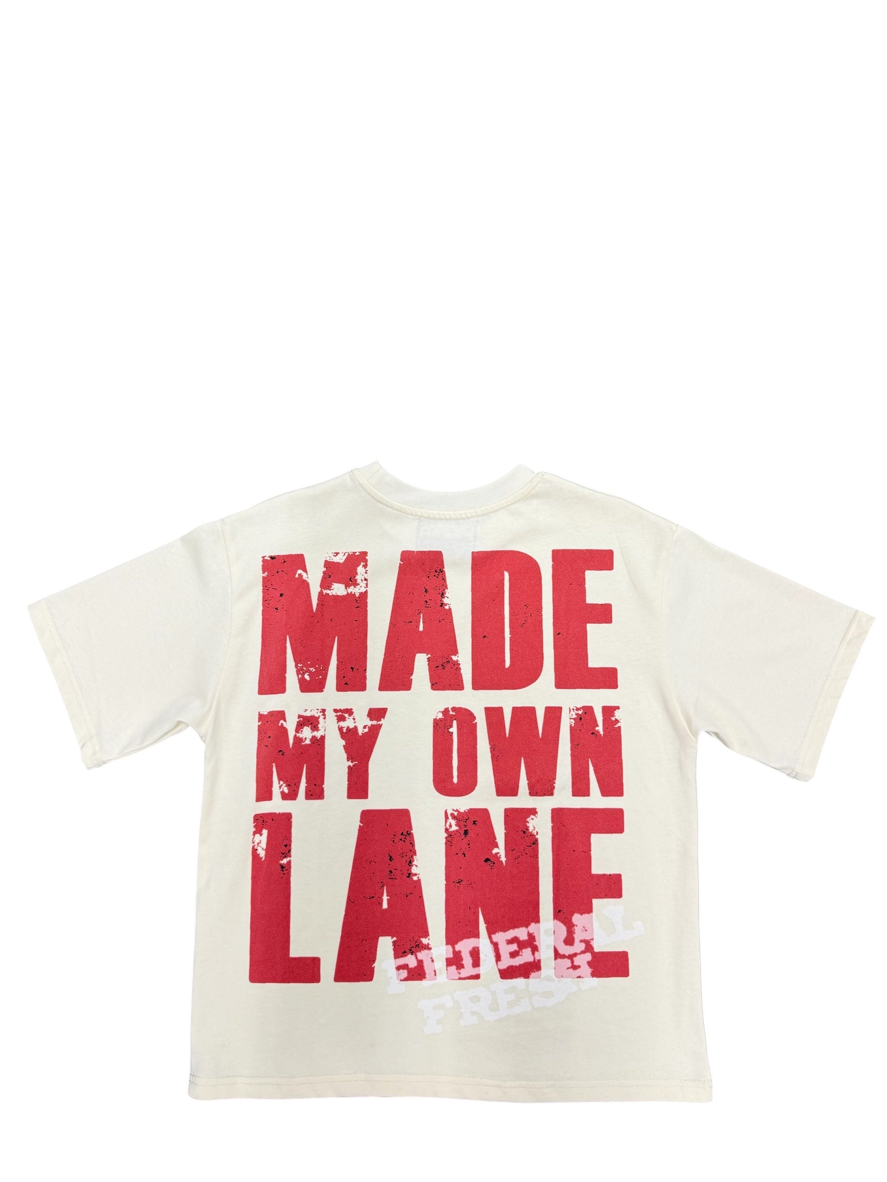 Federal Fresh Cream and Red Made My Own Lane T-Shirt