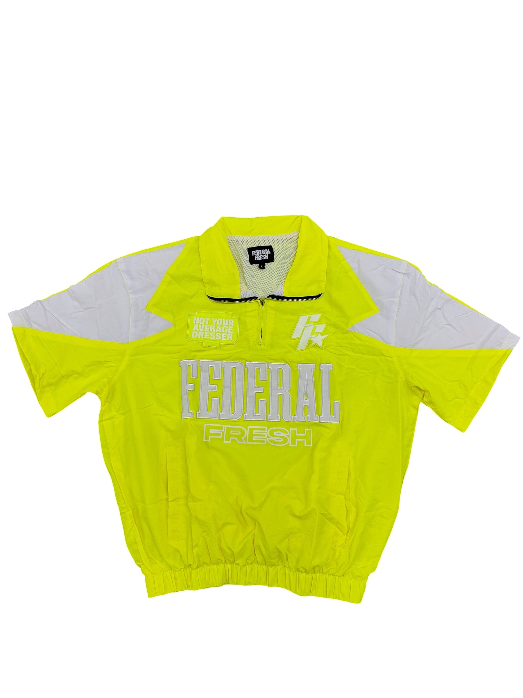 Neon Green Federal Fresh Windbreaker Top