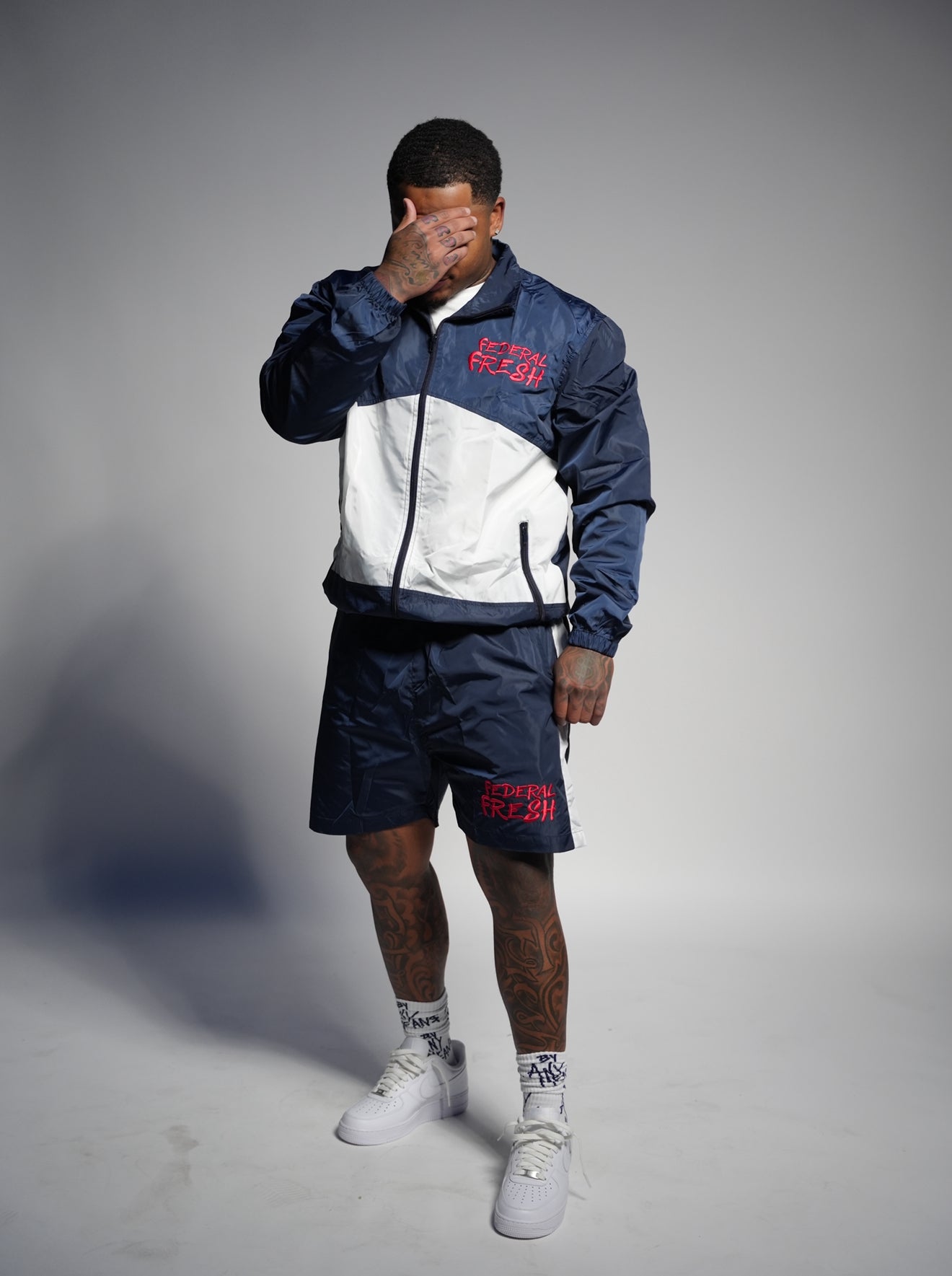 Navy Blue Federal Fresh Windbreaker Set