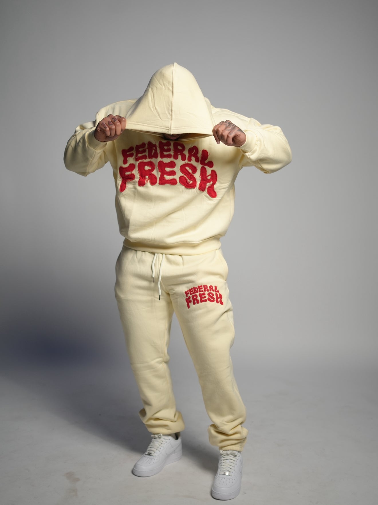 Cream and Red Federal Fresh Hoodie