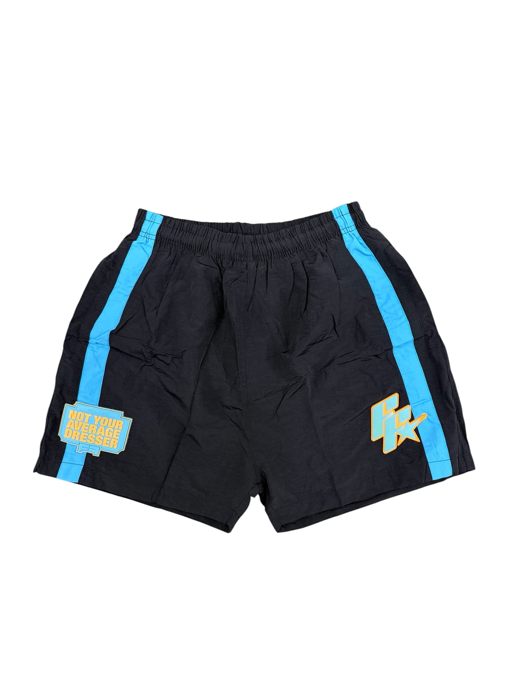 Black and Blue Federal Fresh Windbreaker Shorts