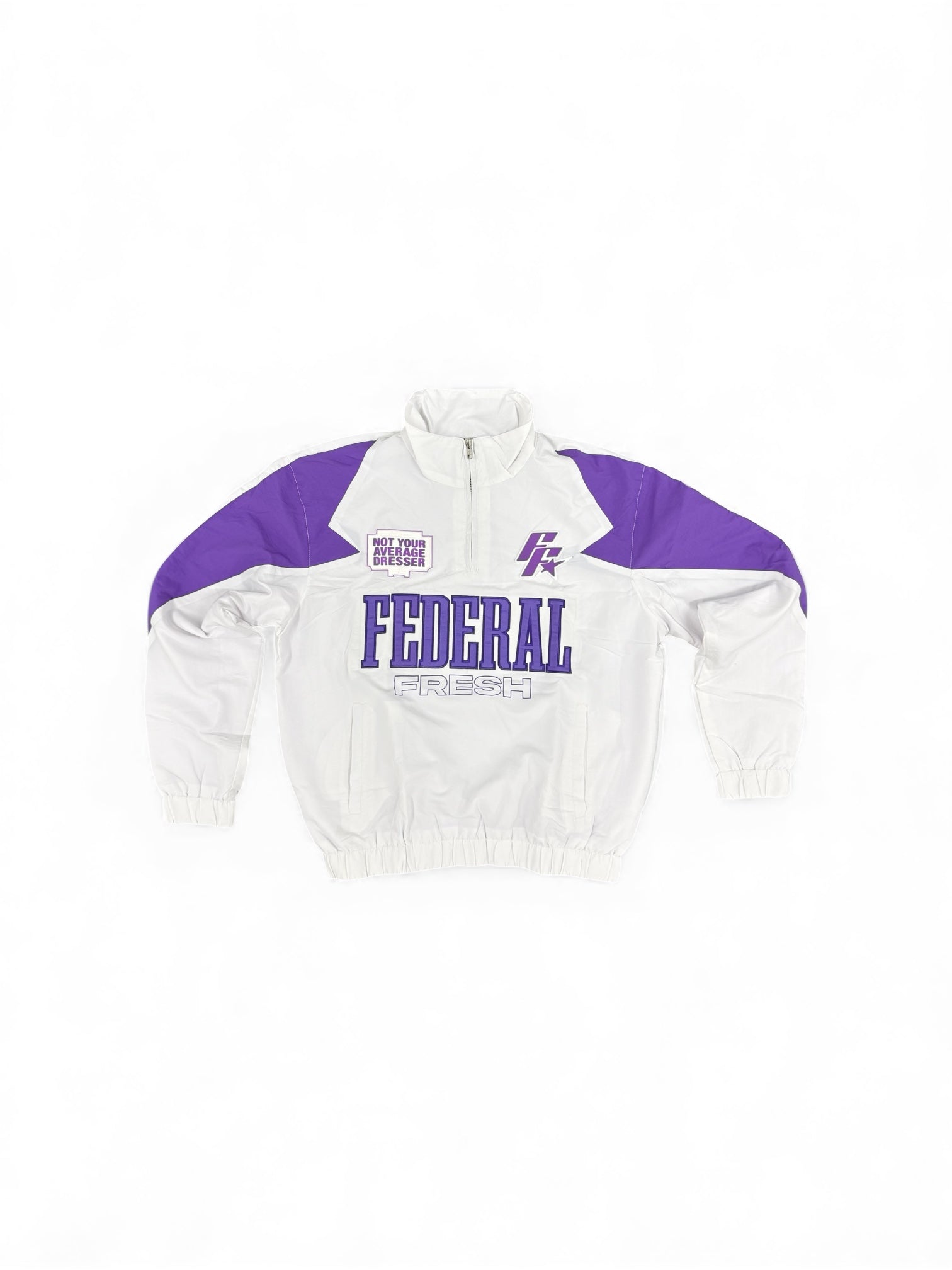 White and Purple Federal Fresh Windbreaker Jacket