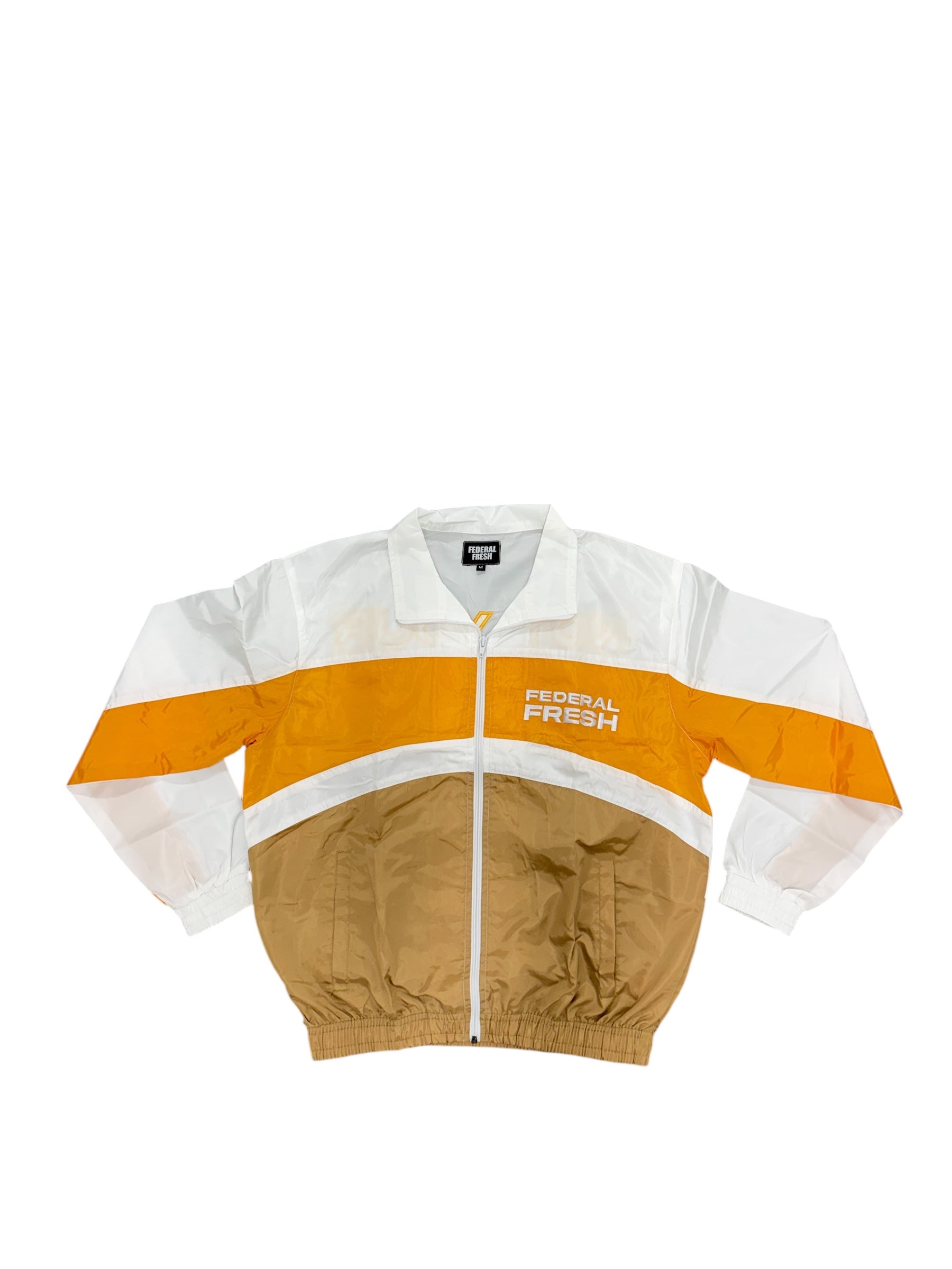 Gold and Brown Windbreaker Jacket