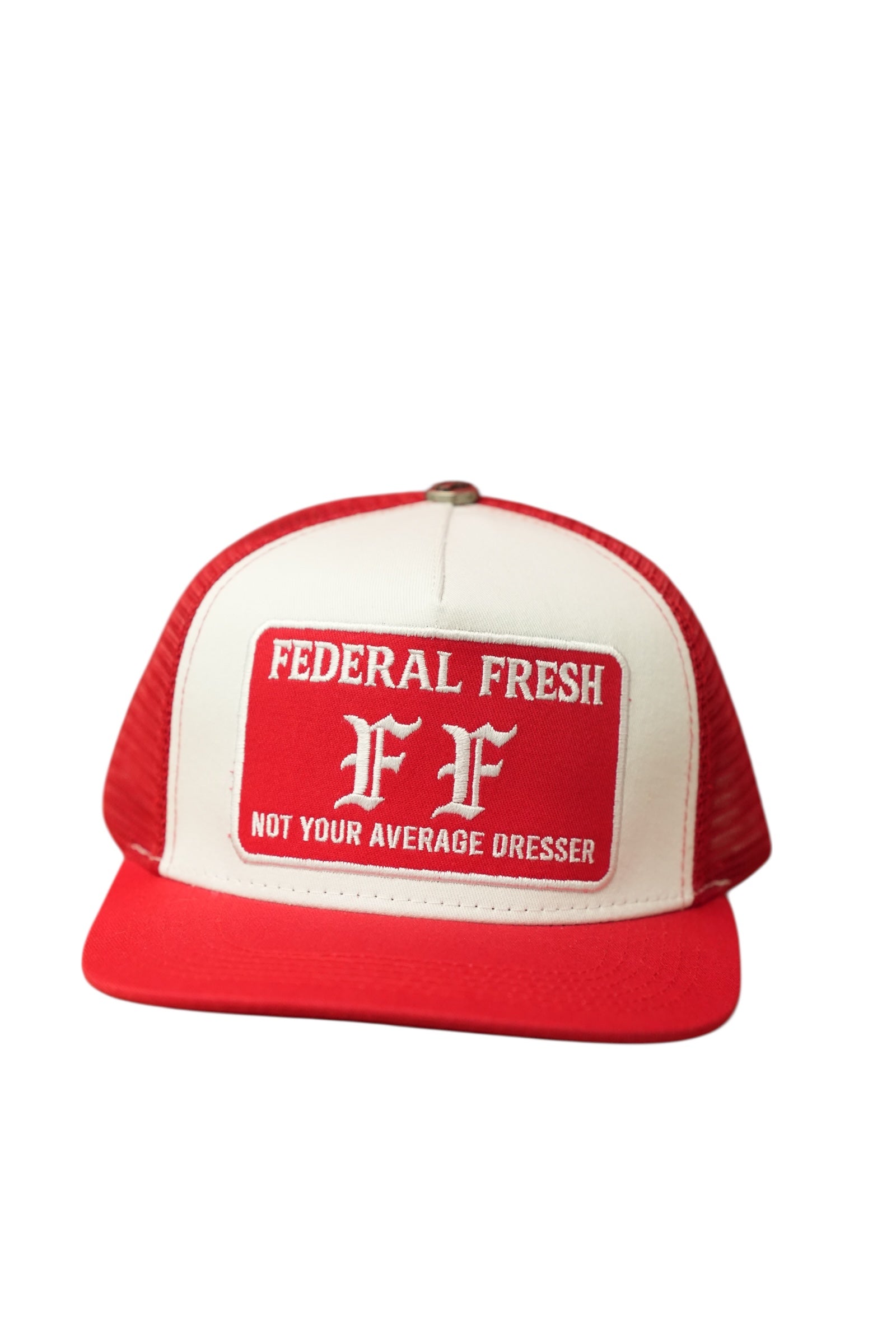 Red and White Federal Fresh Trucker Hat