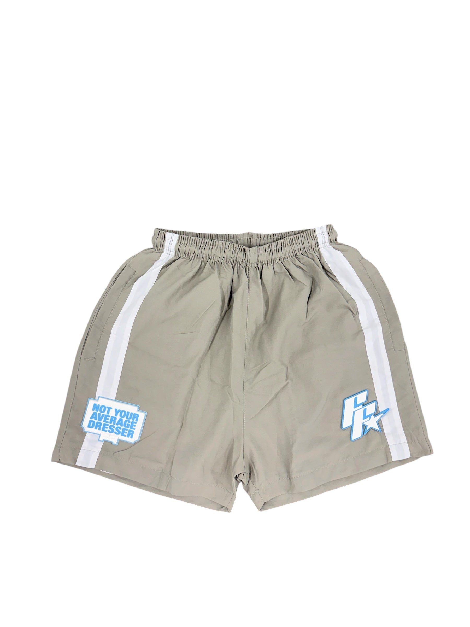 Grey and Blue Federal Fresh Windbreaker Shorts