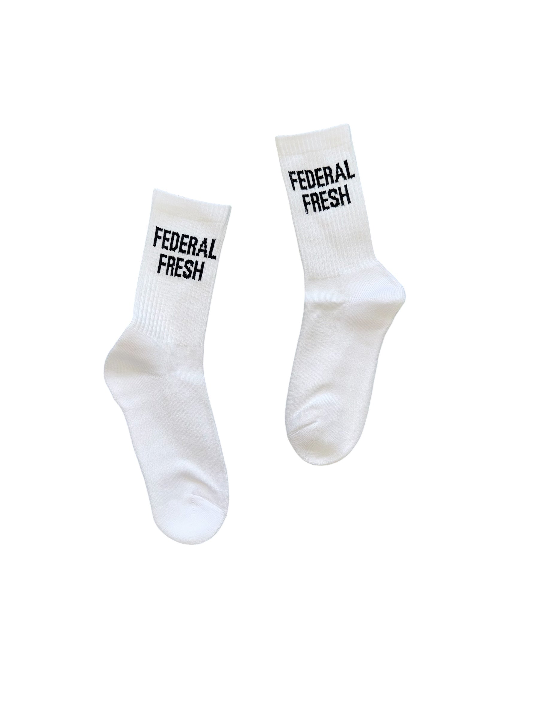 White and Black Federal Fresh Socks