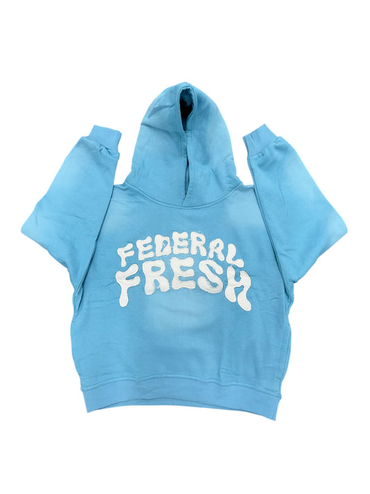 Acid Wash Sky Blue Federal Fresh Hoodie