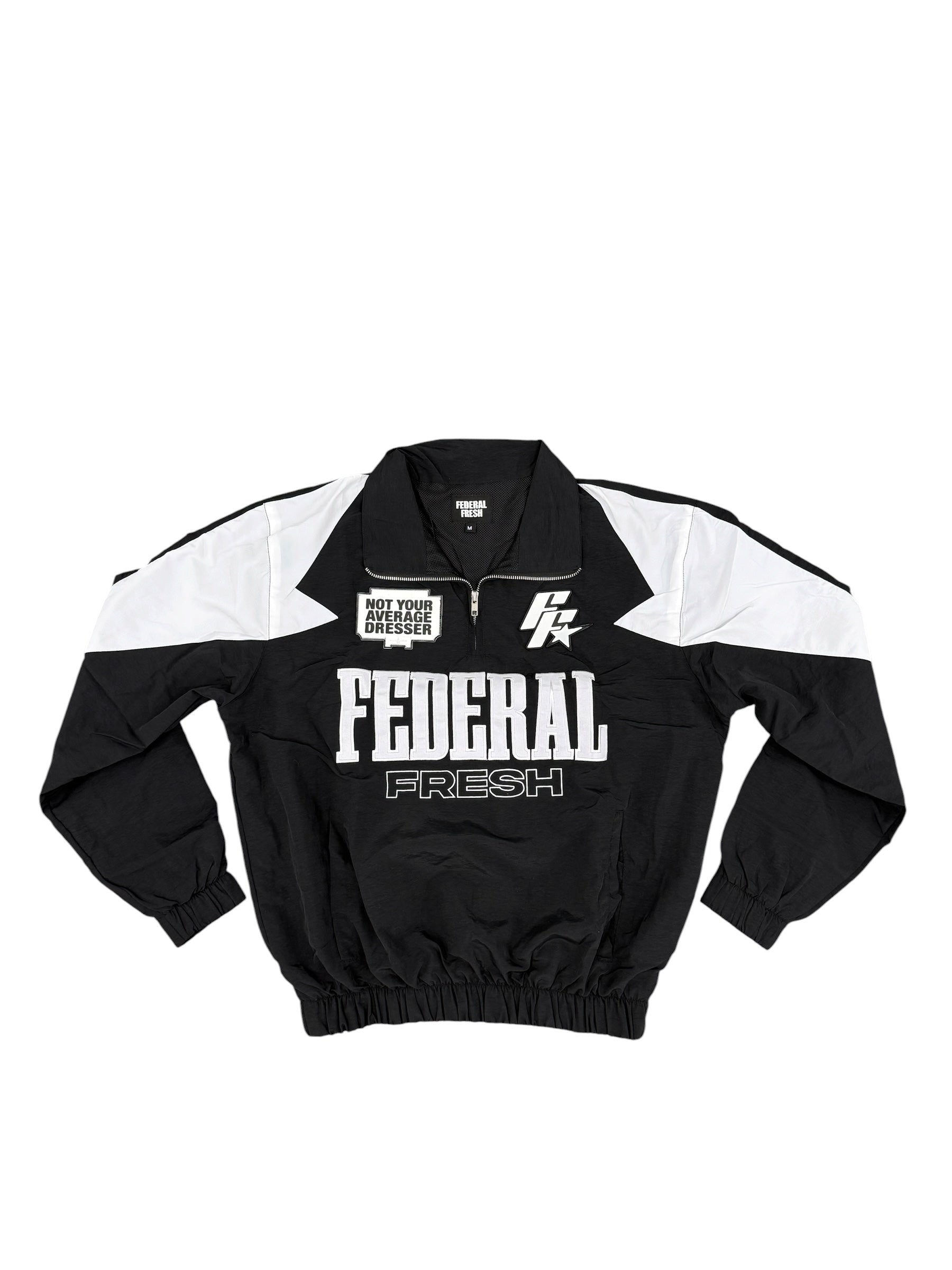 Black and White Federal Fresh Windbreaker Jacket