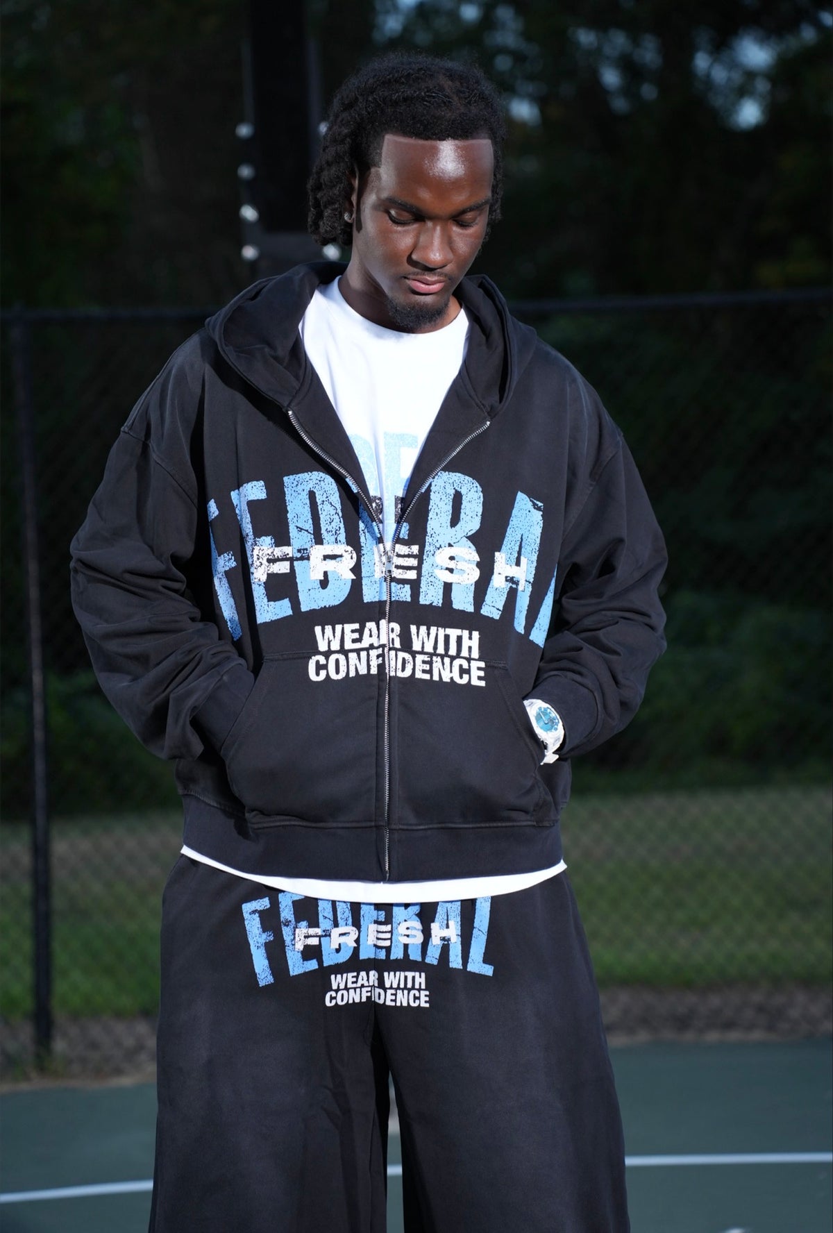 Black and Blue Federal Fresh Zip Up