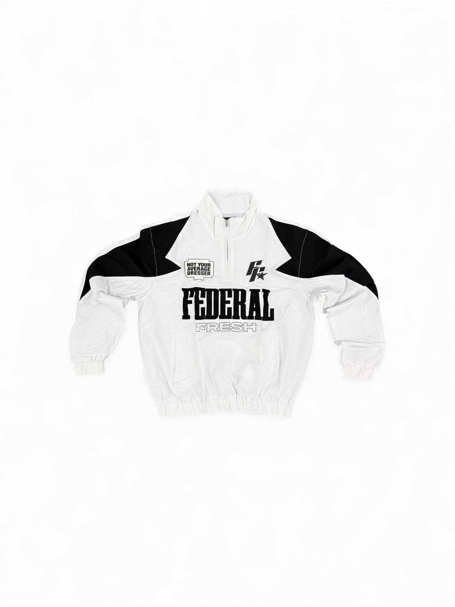 White and Black Federal Fresh Windbreaker Jacket
