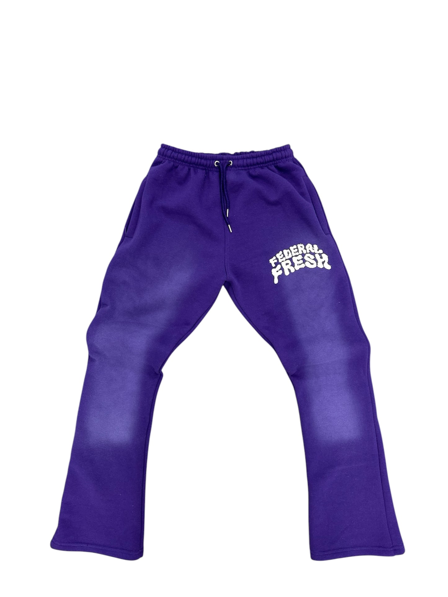 Purple Acid Wash Federal Fresh Flared Sweatpants