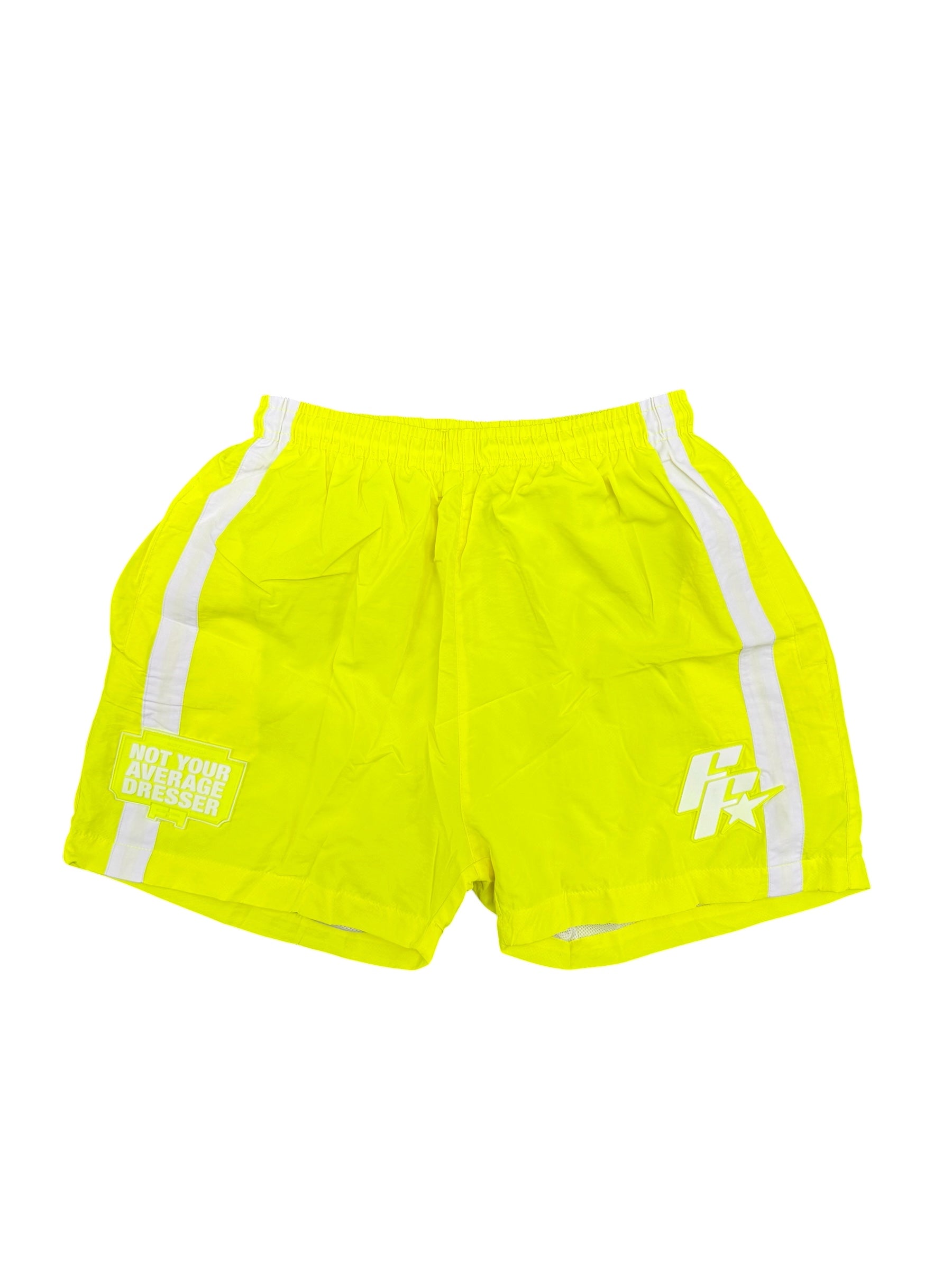 Neon Green Federal Fresh Windbreaker Shorts