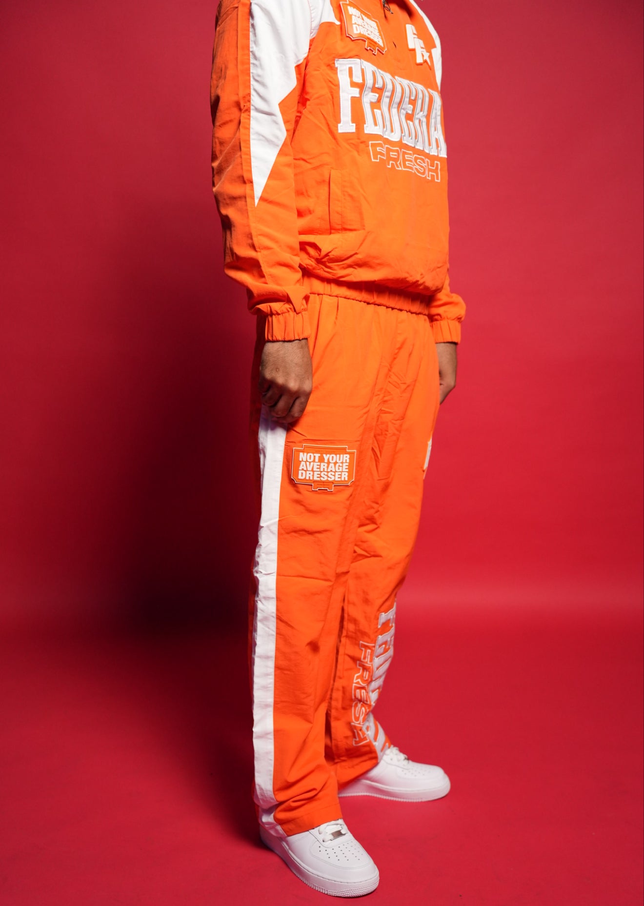 Orange Federal Fresh Windbreaker Pants
