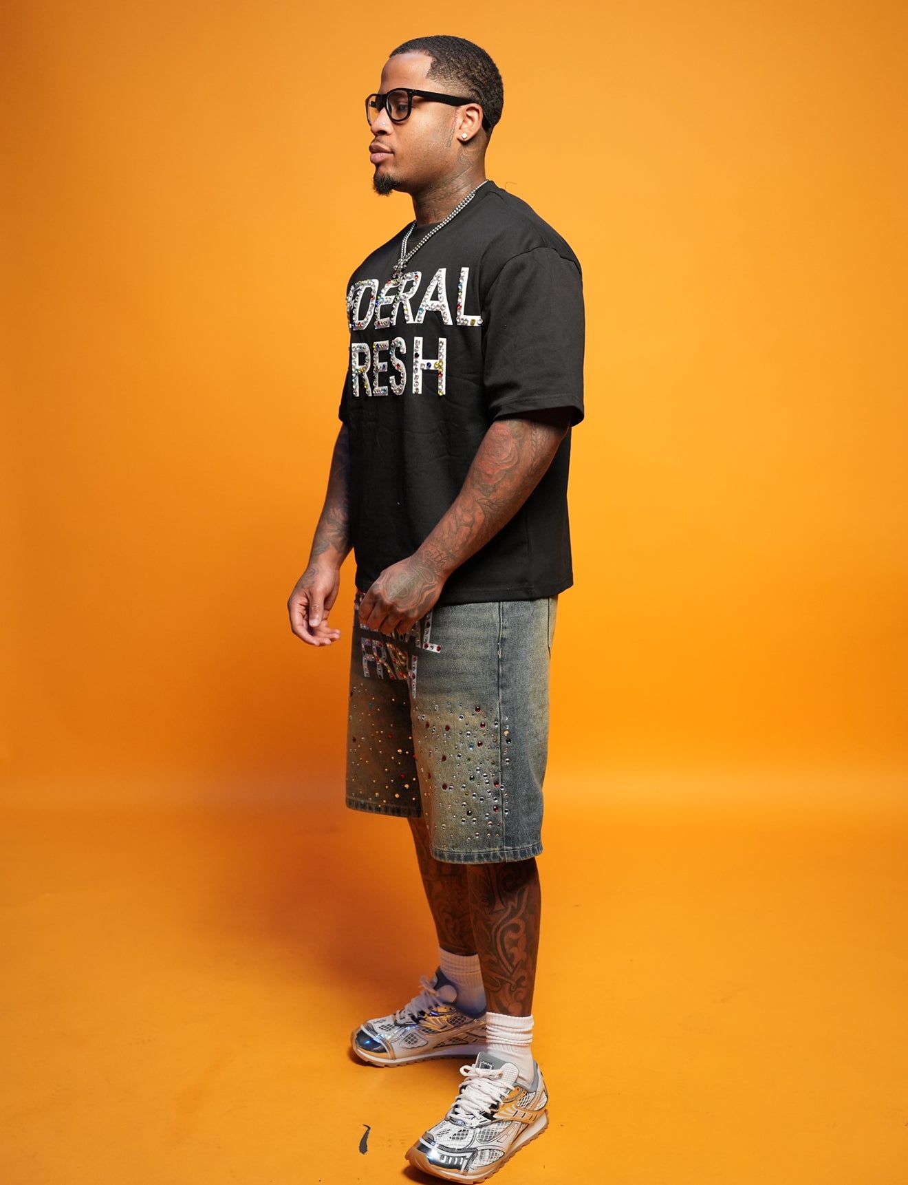 Federal Fresh Rhinestone Jorts