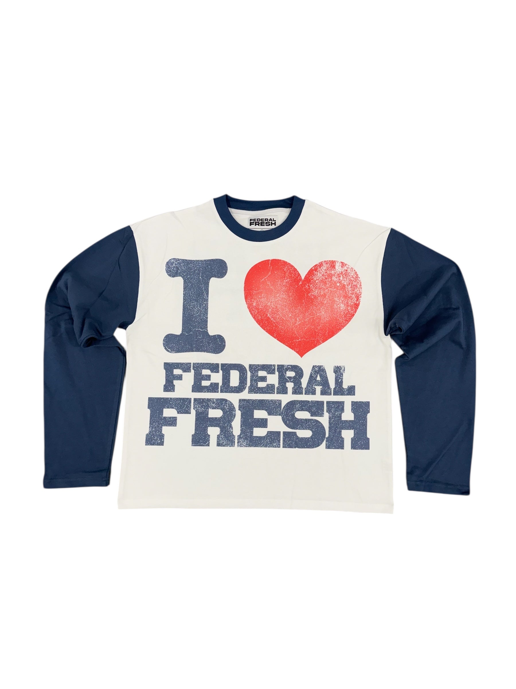 Navy Blue and White Federal Fresh LongSleeve