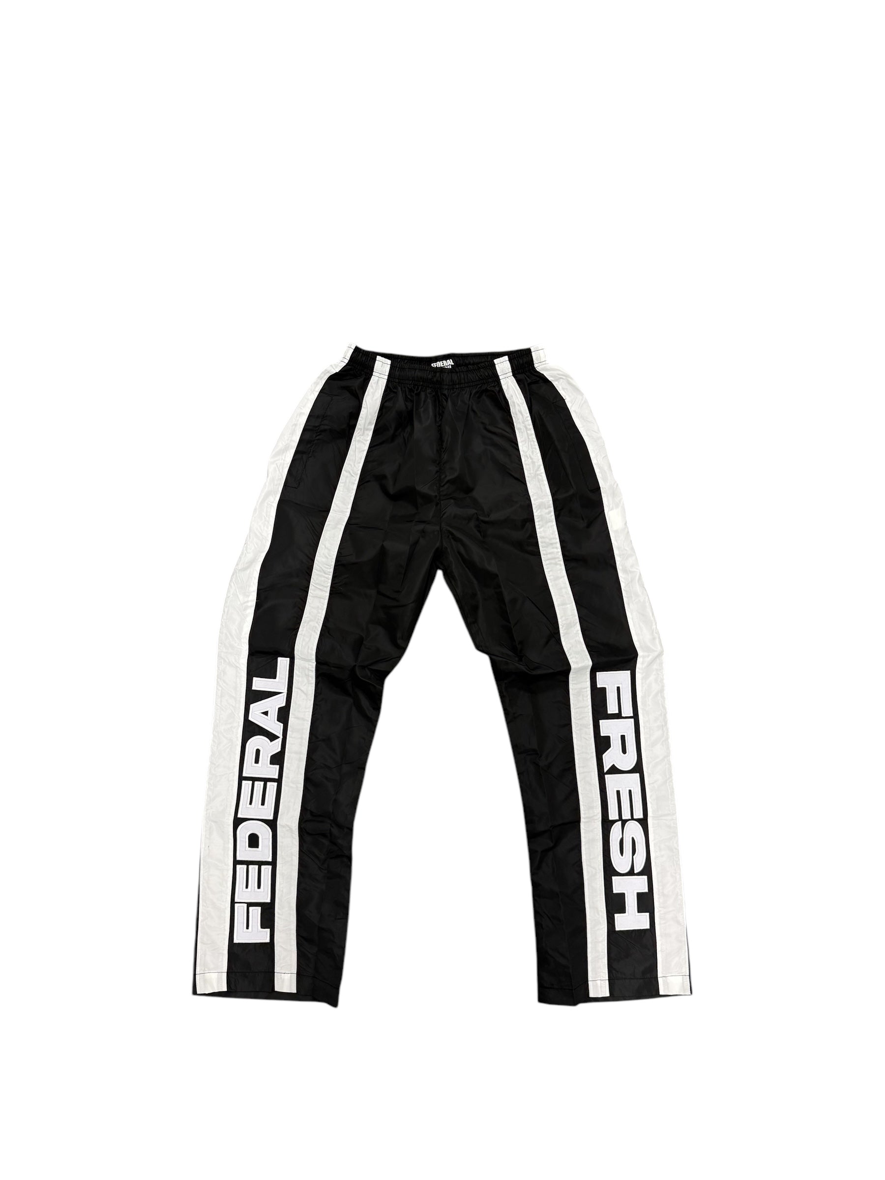 Black and White Windbreaker Pants