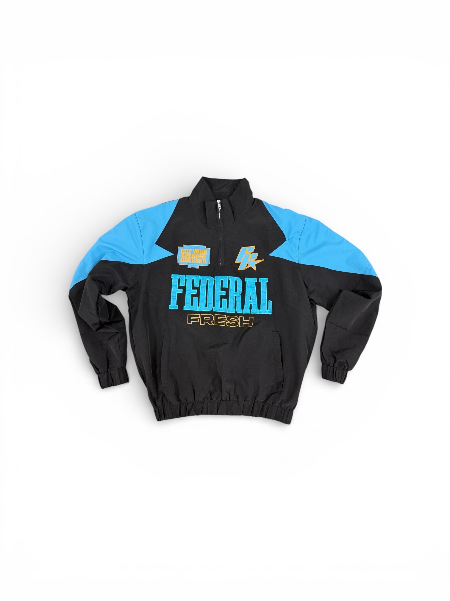 Black and Blue Federal Fresh Windbreaker Jacket